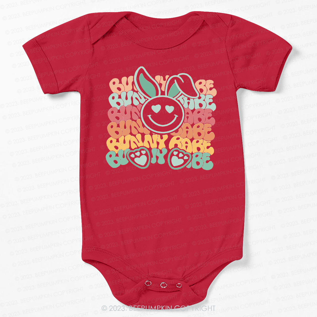 Cute Retro Graphic Bunny Babe Bodysuit For Baby