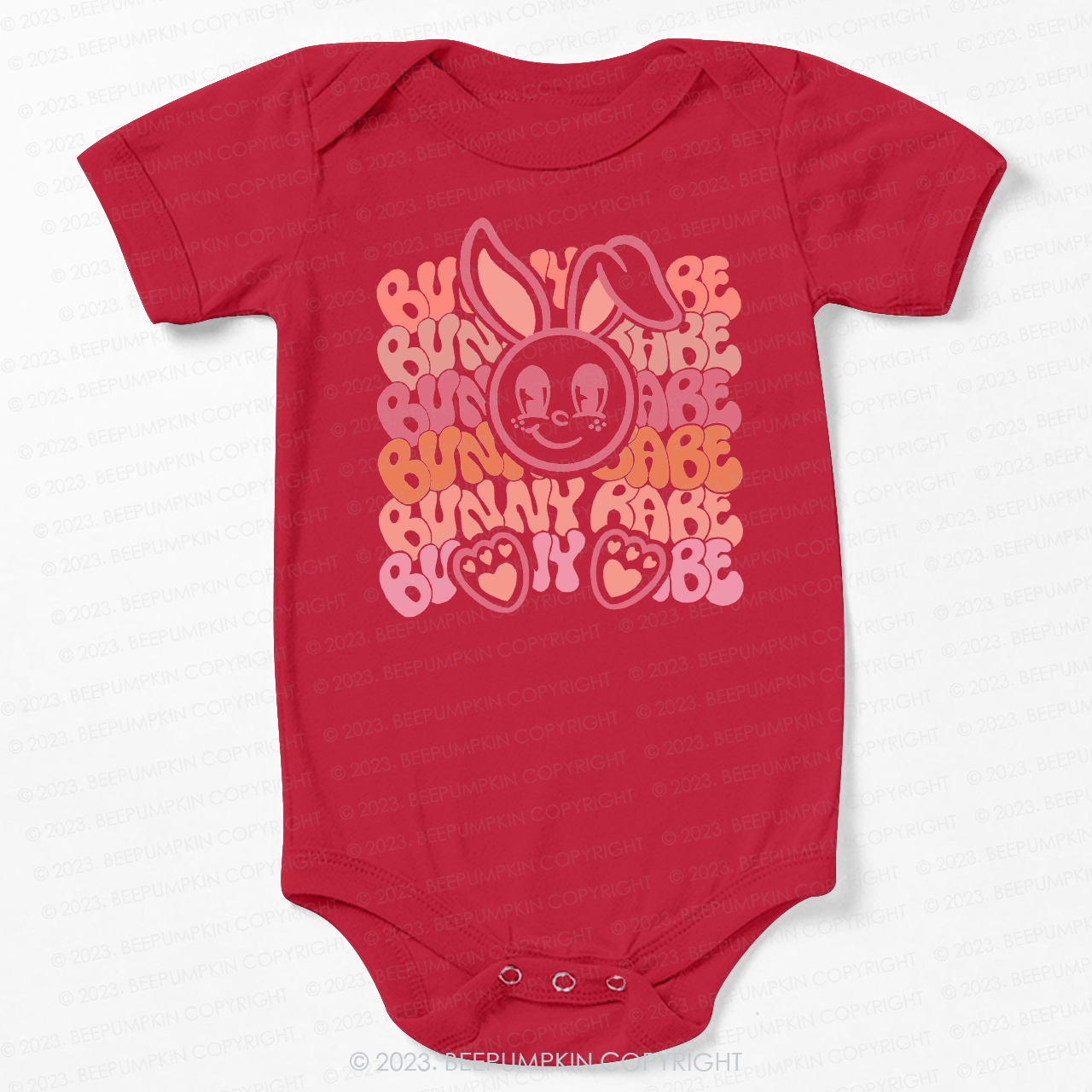 Big Eyes Bunny Babe Easter Bodysuit For Baby