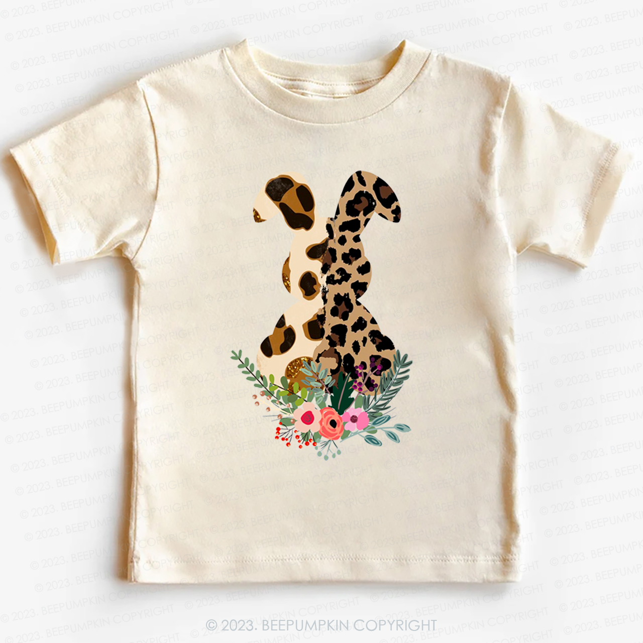 Leopard Bunny Easter-Toddler Tees