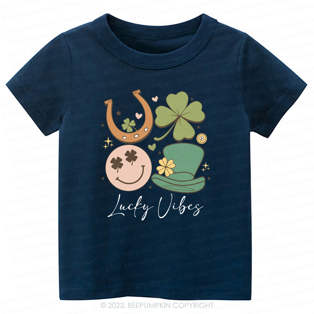 Lucky Vibes St.Patricks Day-Toddler&Kids Tees
