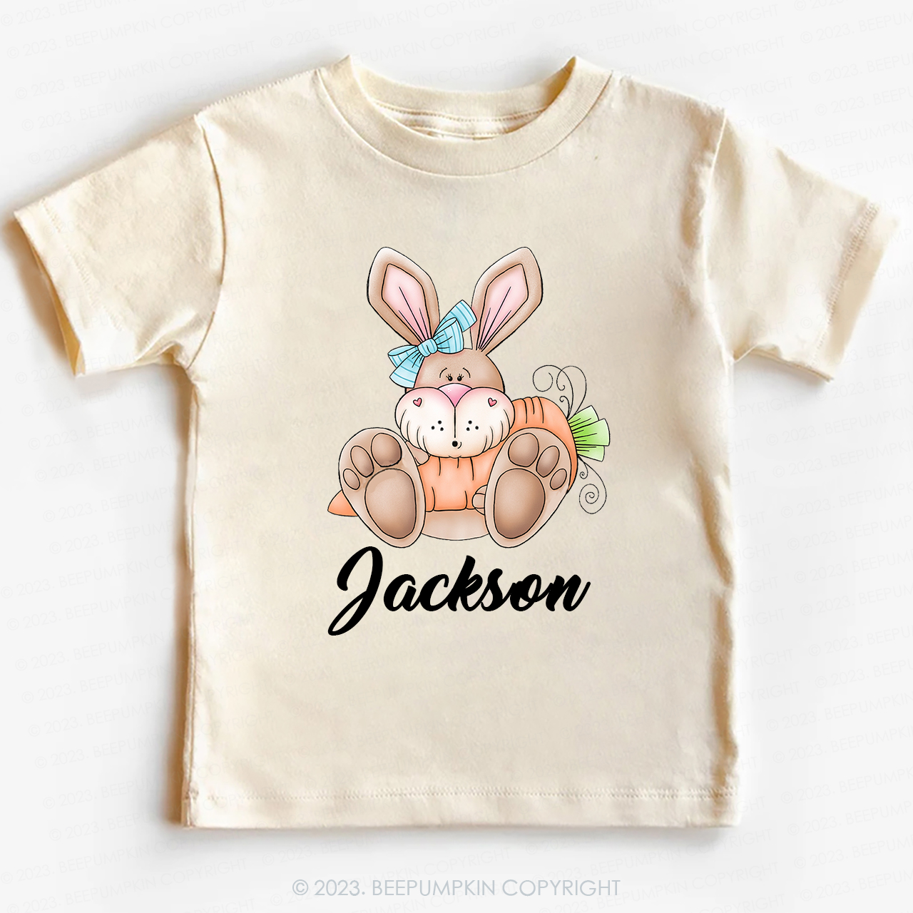 Spring Bunny Rabbit with Carrot Easter Toddler Tees