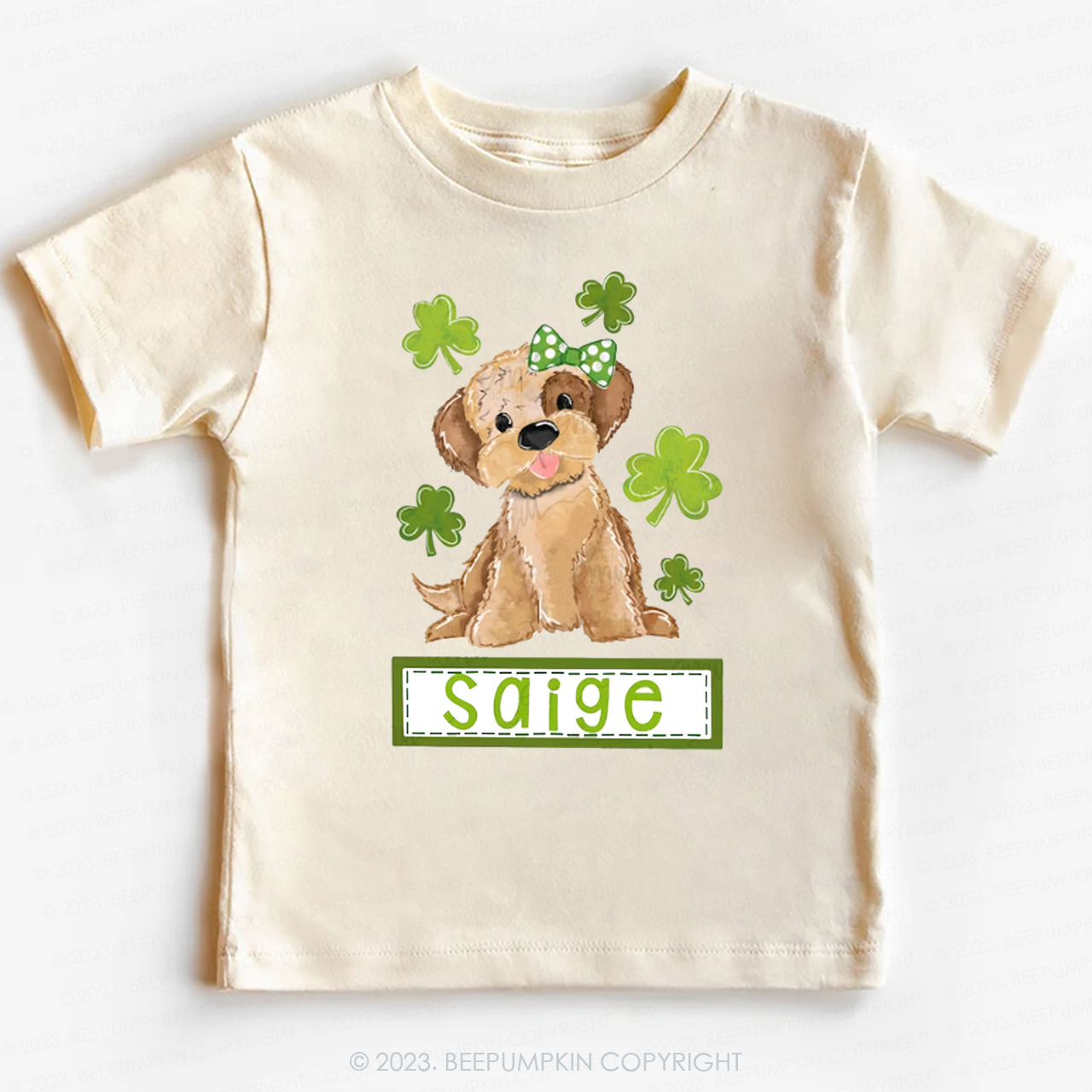 Polka Dot Bow Dog -Toddler Tees