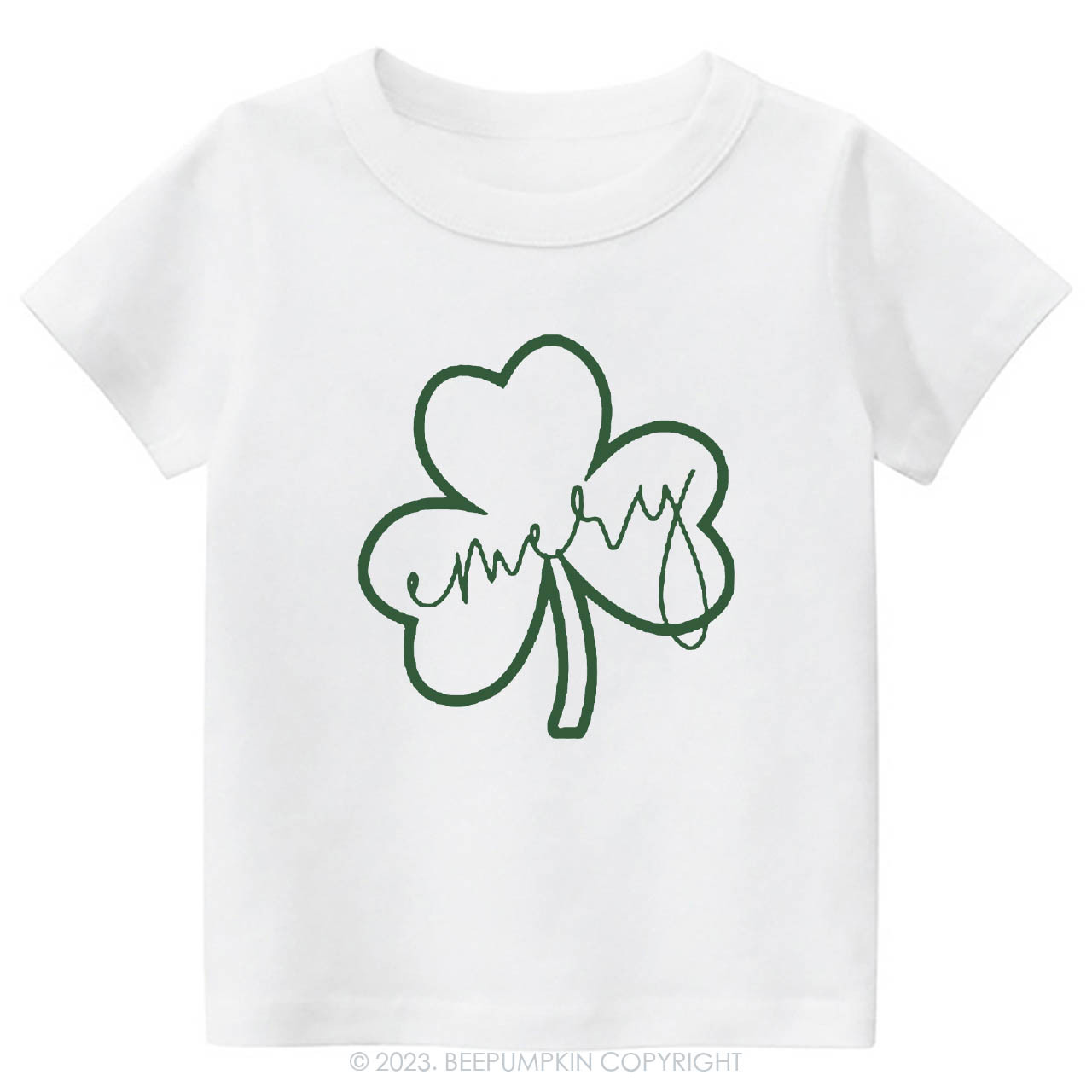 Shamrock Glitter Name St.Patricks Day -Toddler Tees