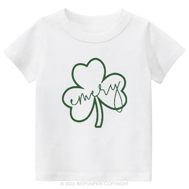 Shamrock Glitter Name St.Patricks Day -Toddler Tees