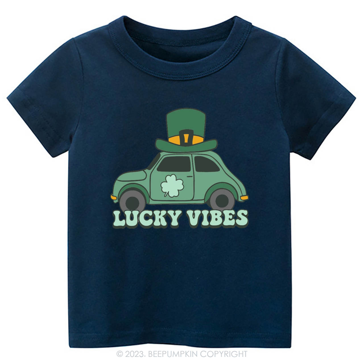 Lucky Vibes Car St.Patricks Day -Toddler Tees