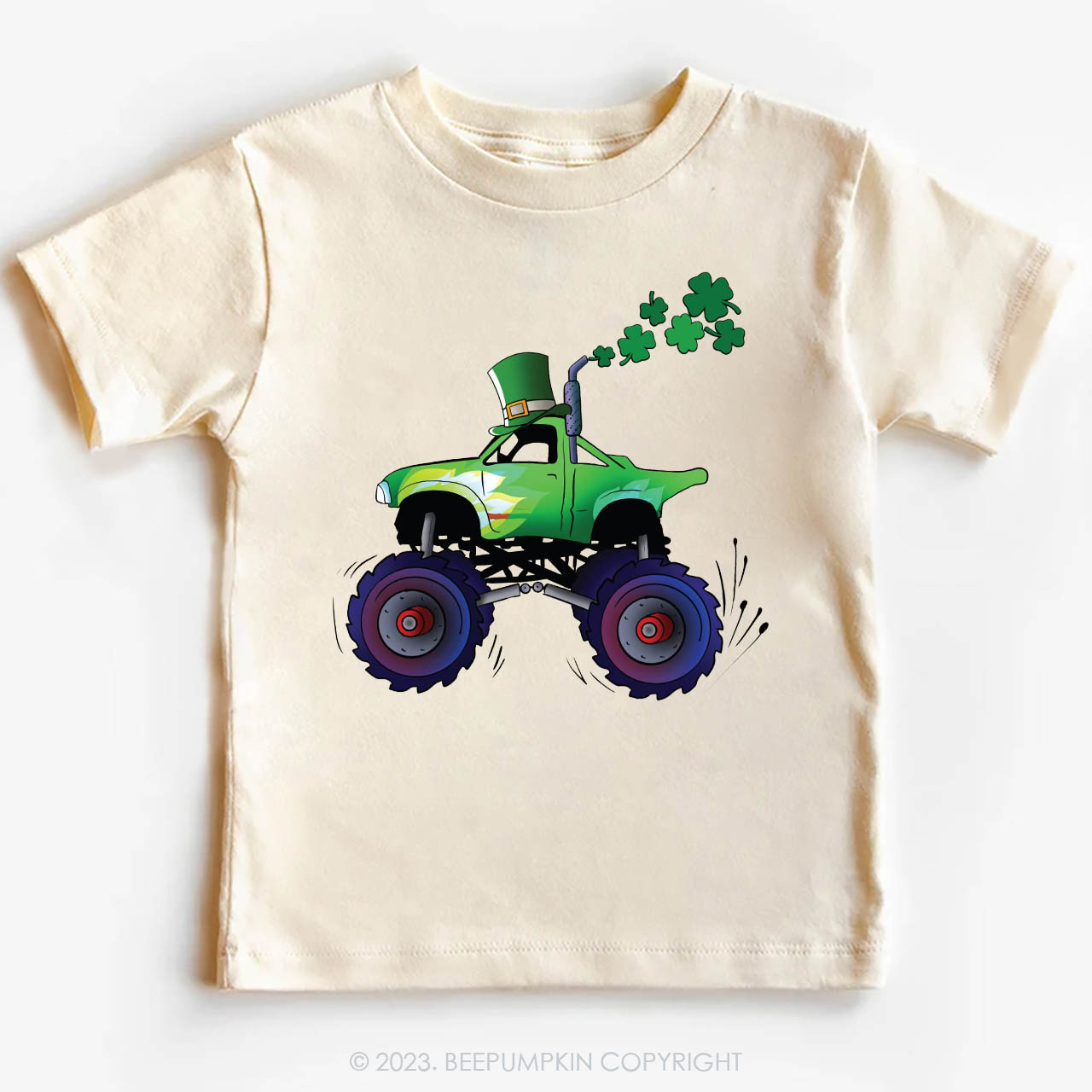 Monster Truck Crusher St.Patricks Day -Toddler Tees