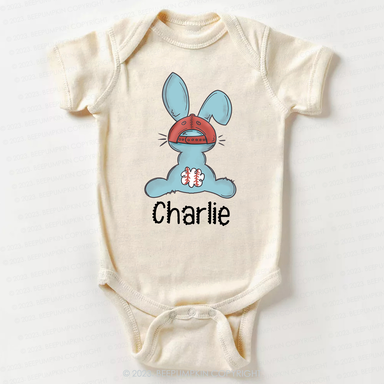 Baseball Easter Bunny Bodysuit For Baby