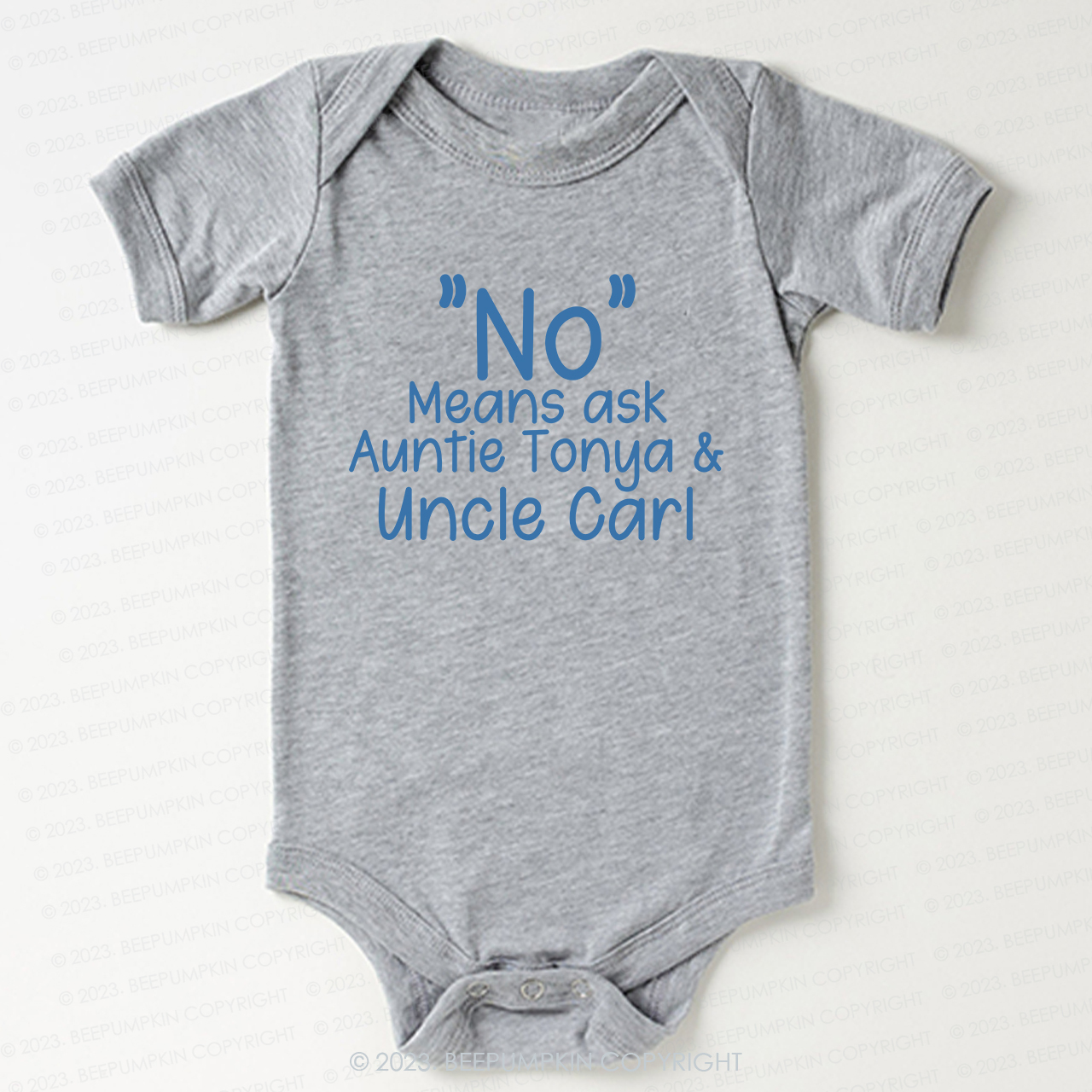 No Means Ask Auntie And Uncle Bodysuit For Baby