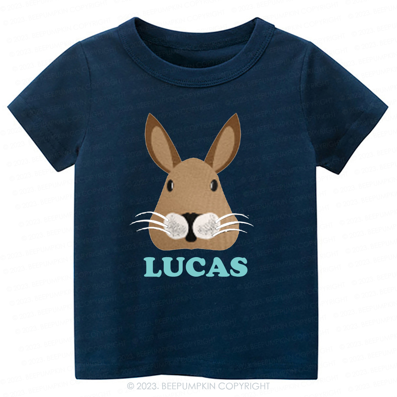 Personalized Easter Brown Bunny -Toddler Tees