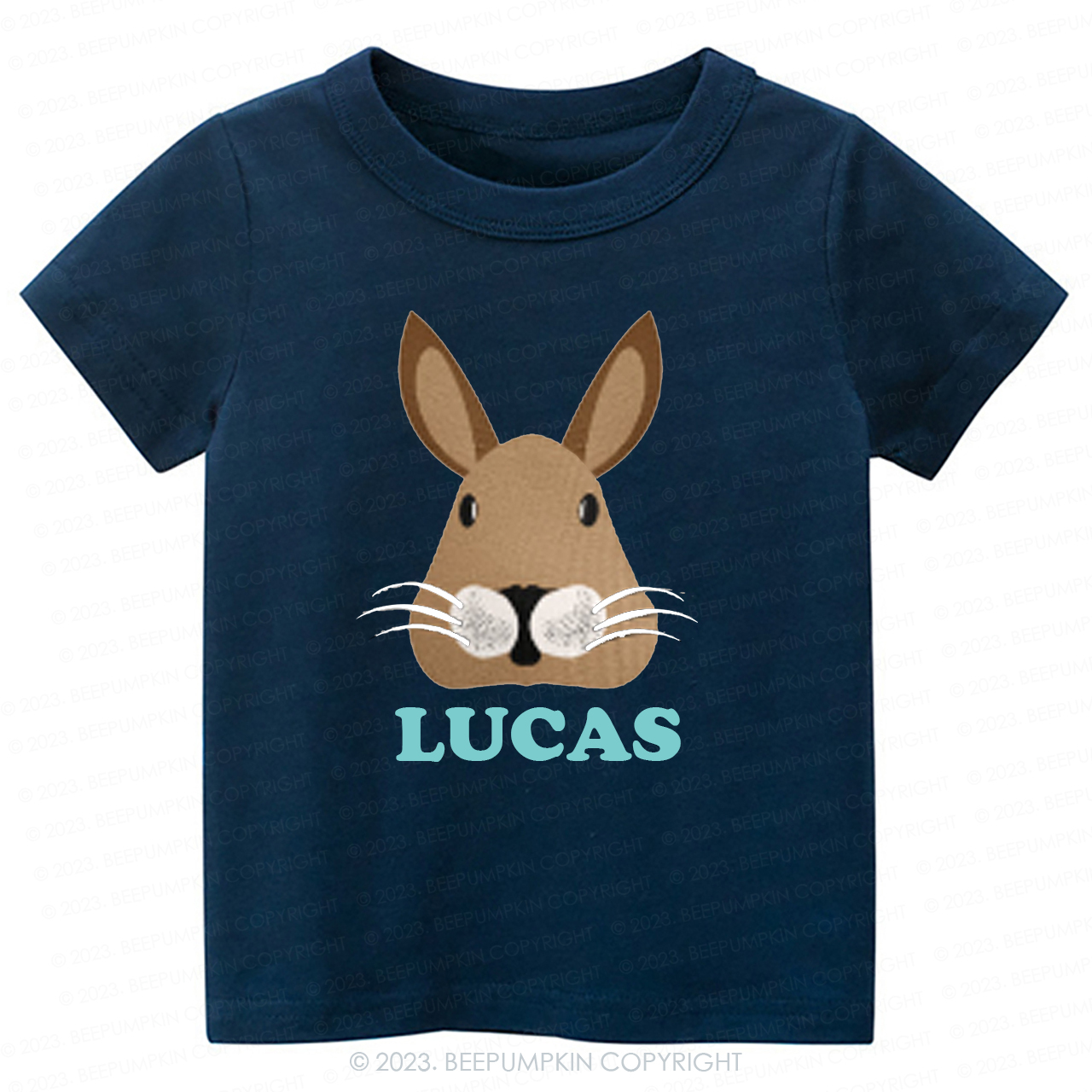 Personalized Easter Brown Bunny -Toddler Tees