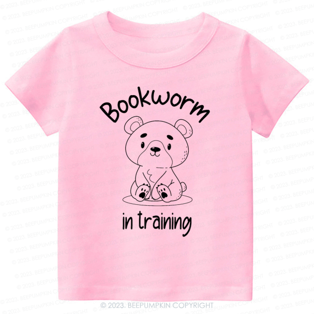 Bookworm In Training Bear Kids Shirt