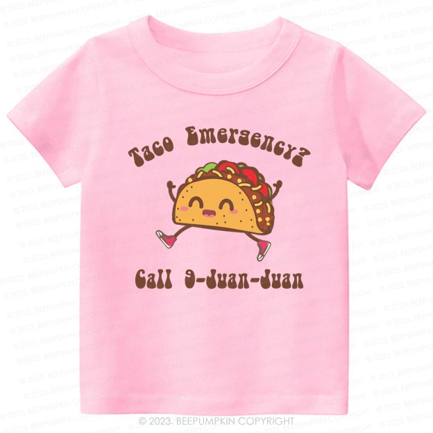 Funny Taco Emergency Kids Shirt