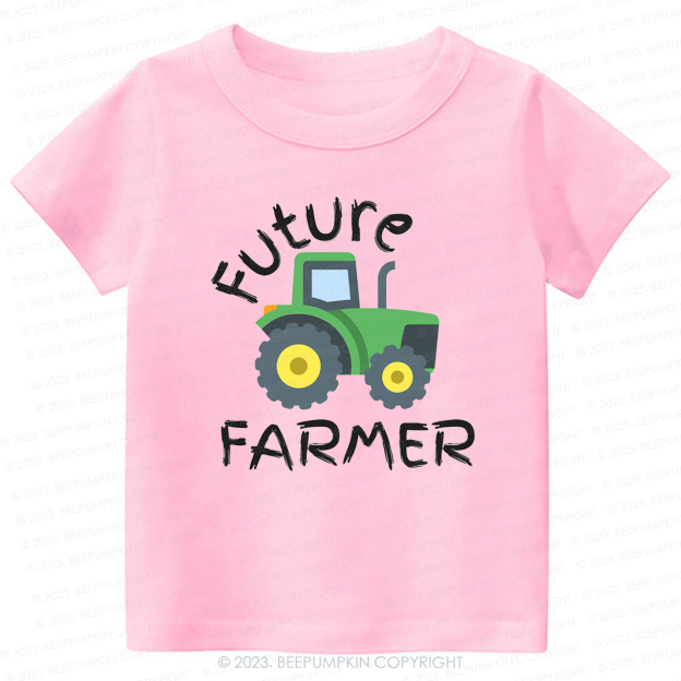 Future Farmer Cute Tractor Kids Shirt