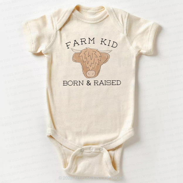 Farm Kid Born And Raised Bodysuit For Baby