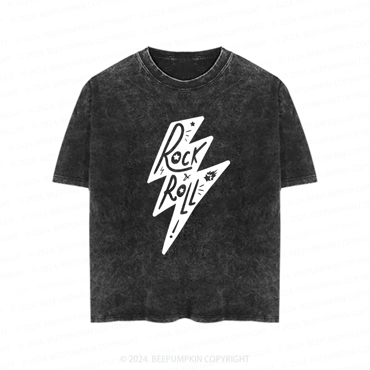 Rock n Roll Music Band Toddler&Kids Washed Tees         