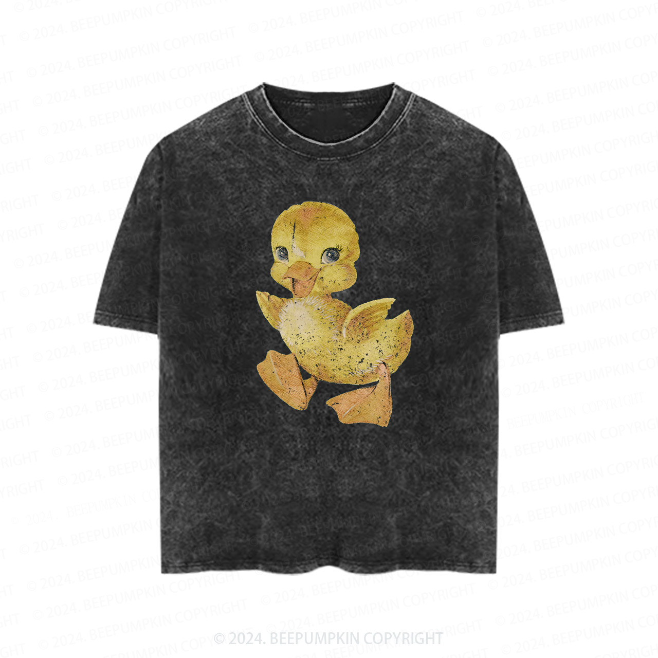 Cute Natural Duckling Toddler&Kids Washed Tees         
