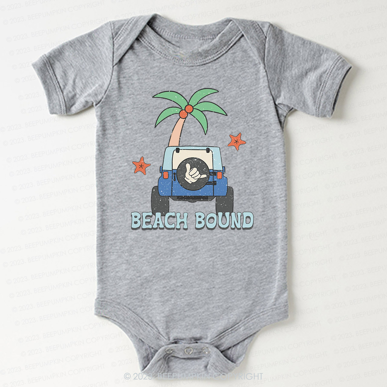 Beach Bound Car And Tree Bodysuit For Baby