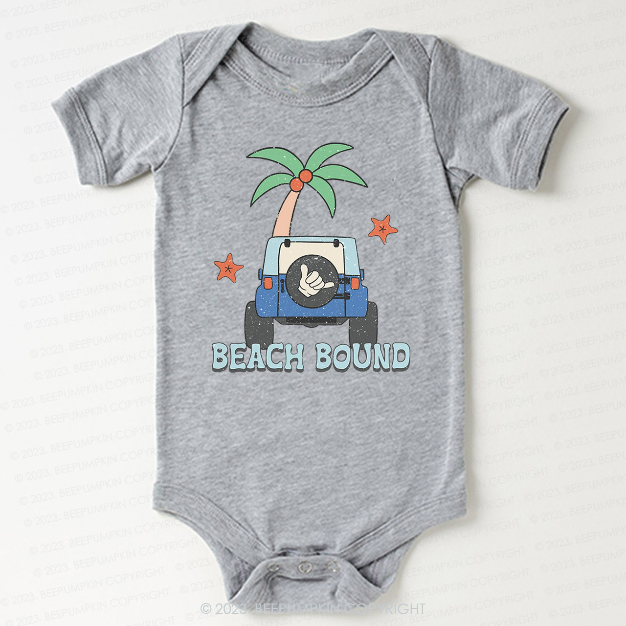Beach Bound Car And Tree Bodysuit For Baby