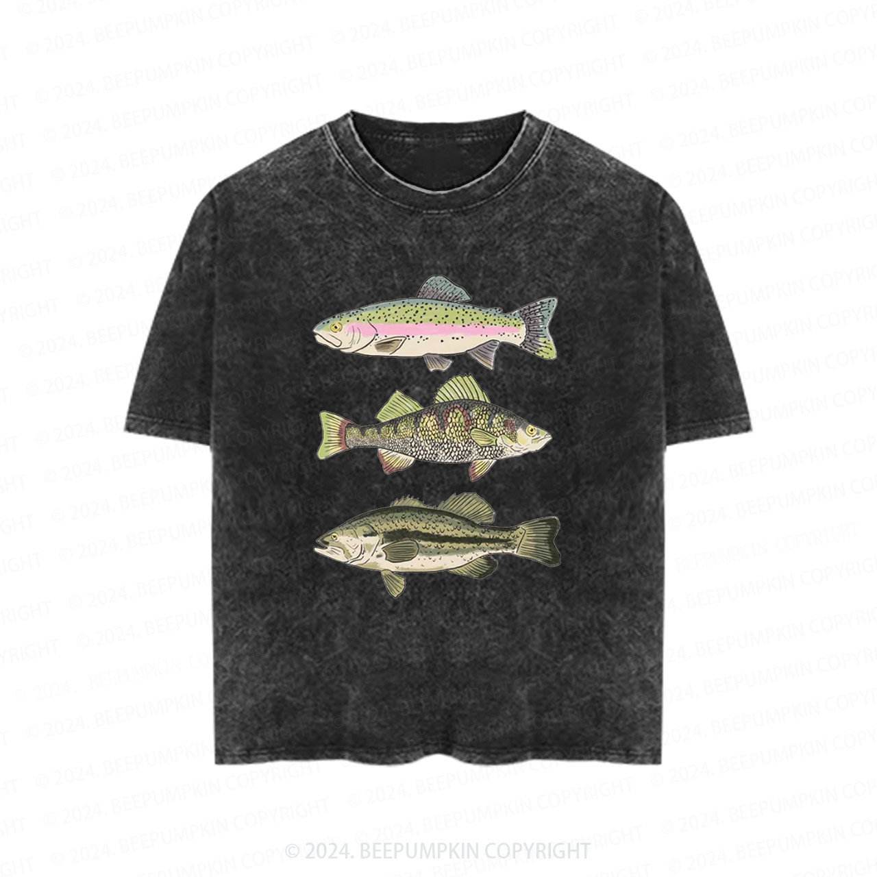 Summer Fishing Top Toddler&Kids Washed Tees         