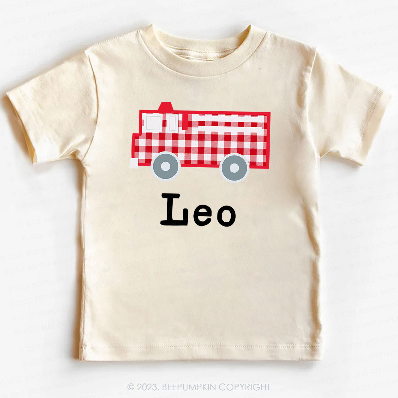 Personalized Fire Truck Shirt For Kids