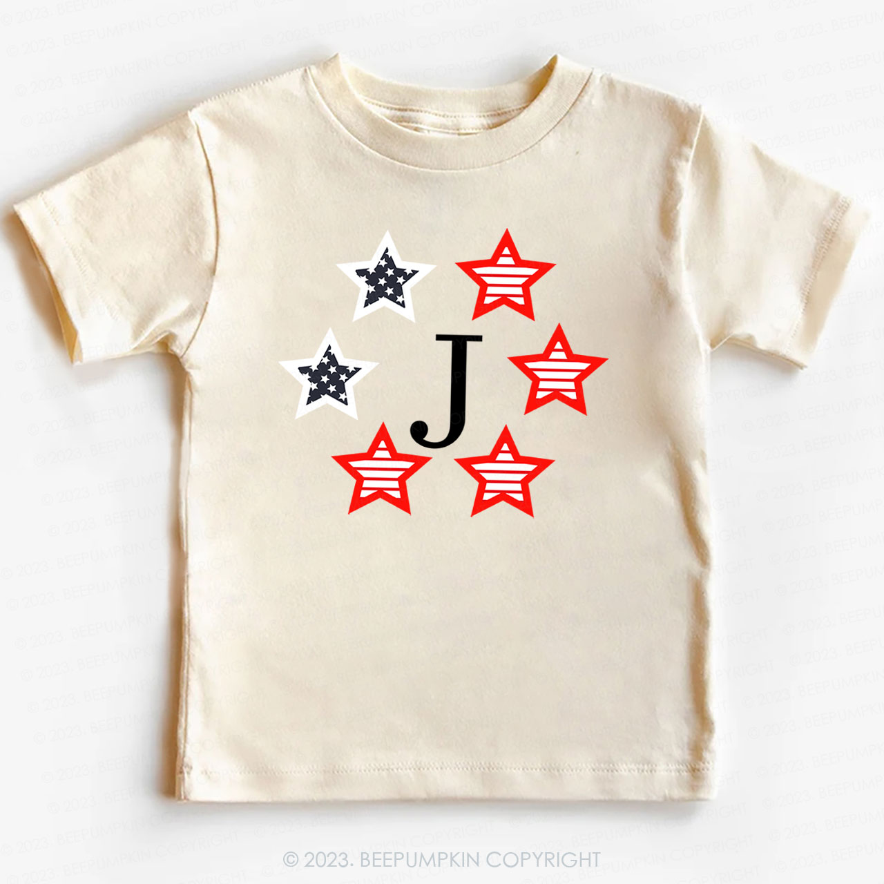 Monogrammed Embroidered Stars Shirt For Kids