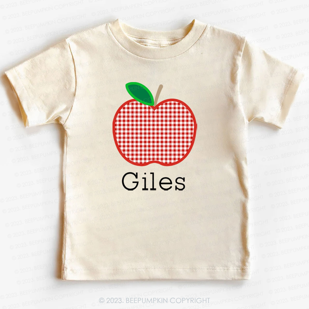 Personalized Apple Applique Shirt For Kids