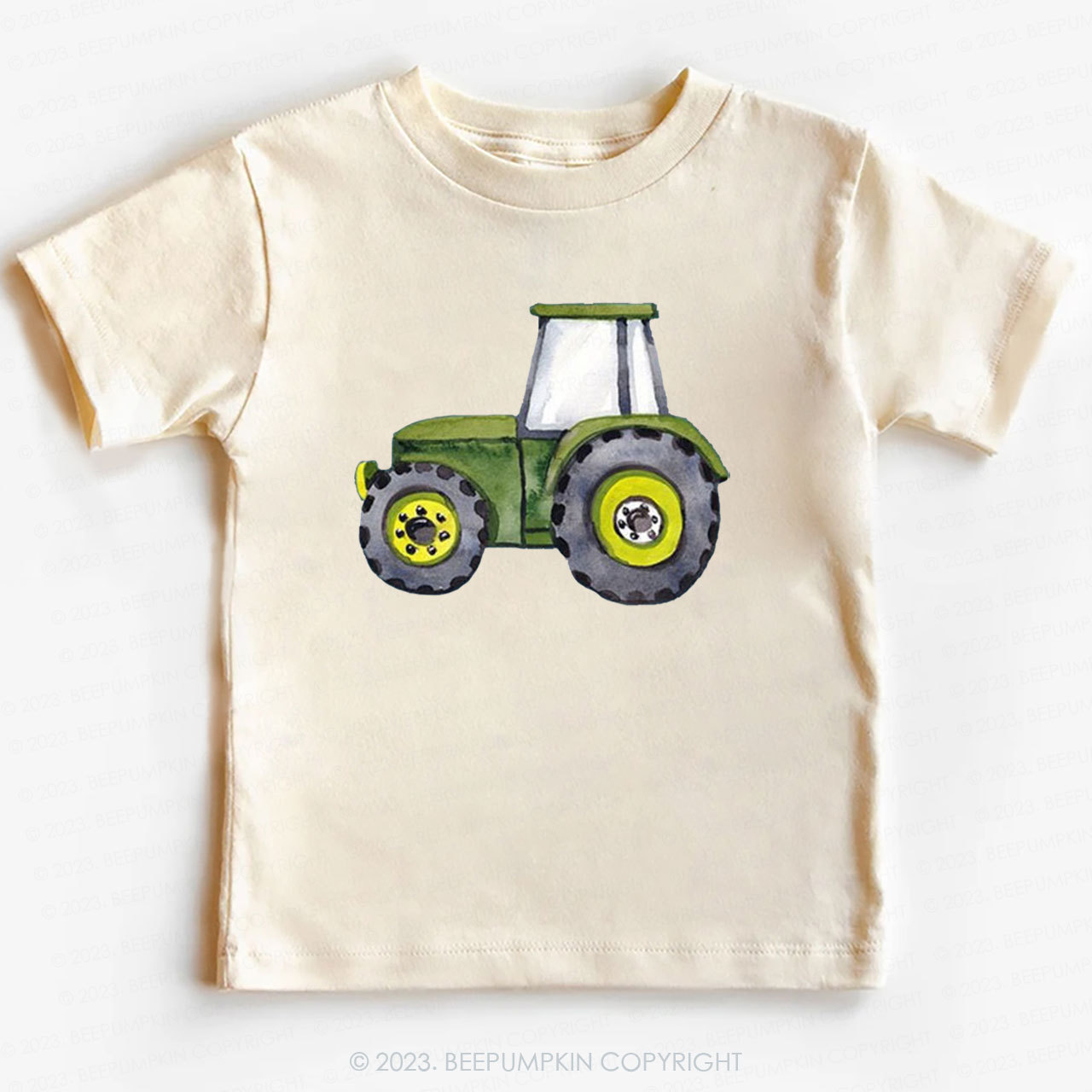 Cute Tractor Lover Shirt For Kids