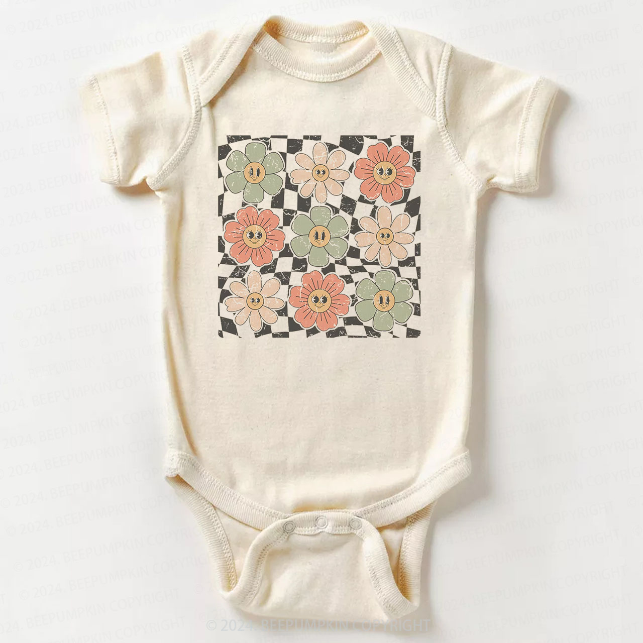 Retro Natural Bodysuit For Baby 