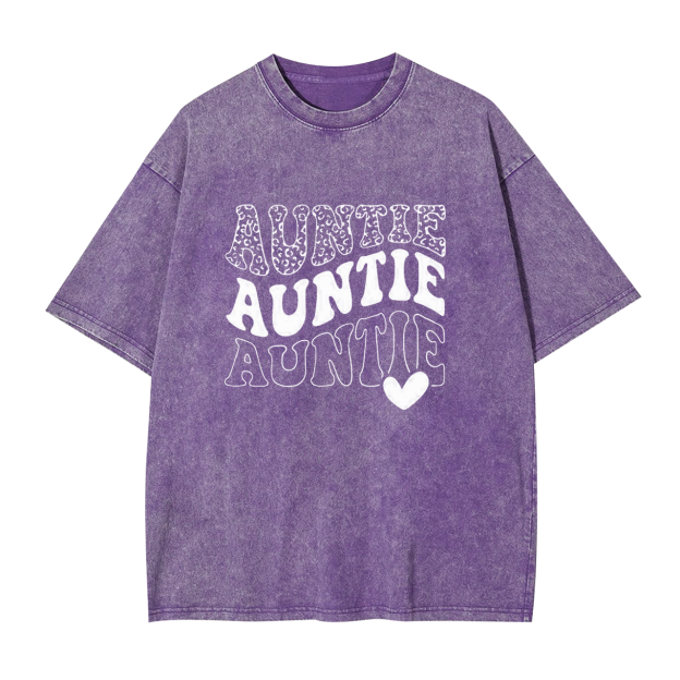  Cool Auntie leopard Aunt Washed Tees