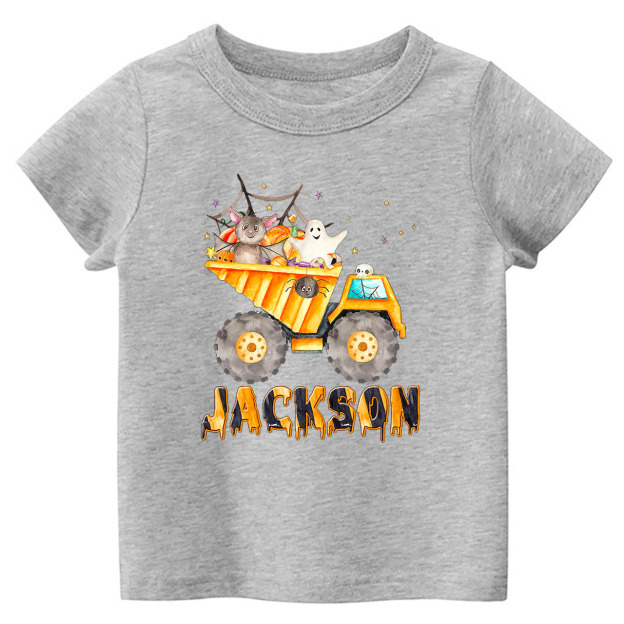 Personalized Dump Truck Halloween Kids Shirt 