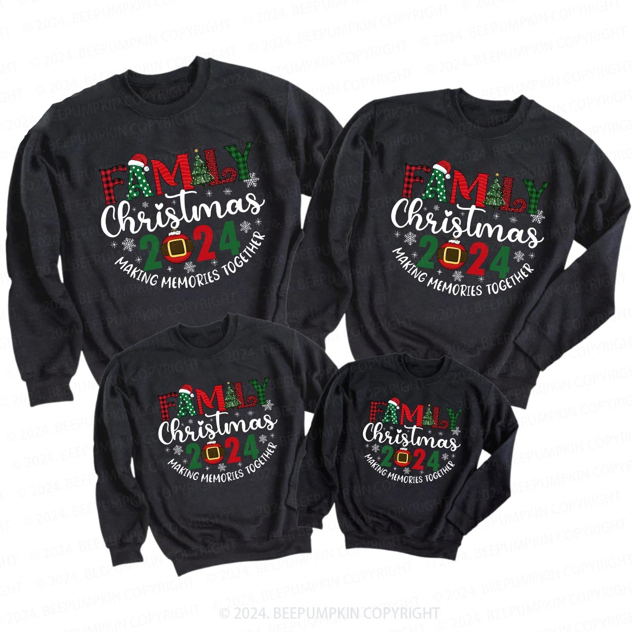Family Christmas 2024 Making Memories Together Sweatshirts