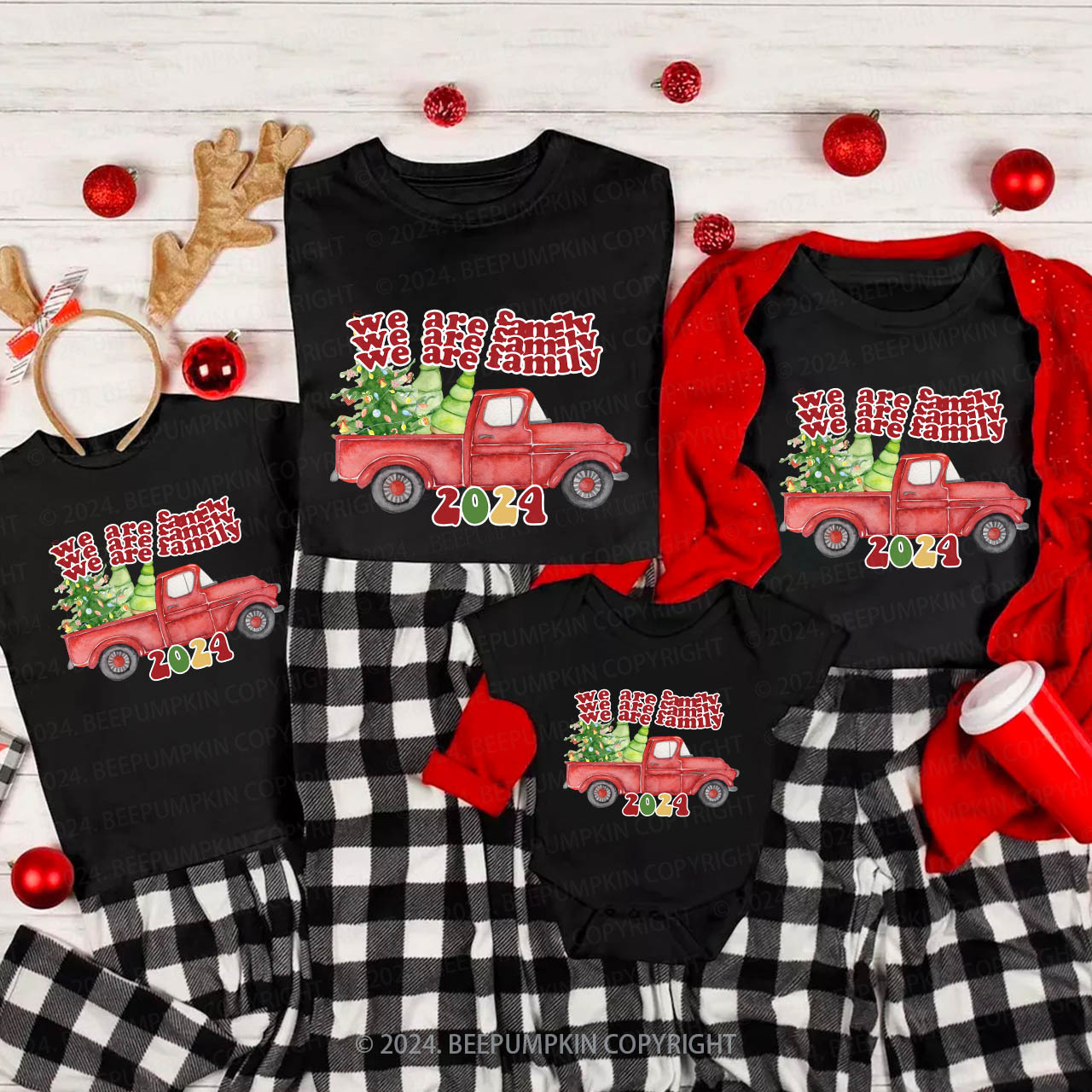We Are Family 2024 Christmas Matching Shirts Beepumpkin