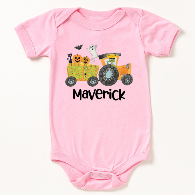 Personalized Cute Hayride Halloween Bodysuit For Baby