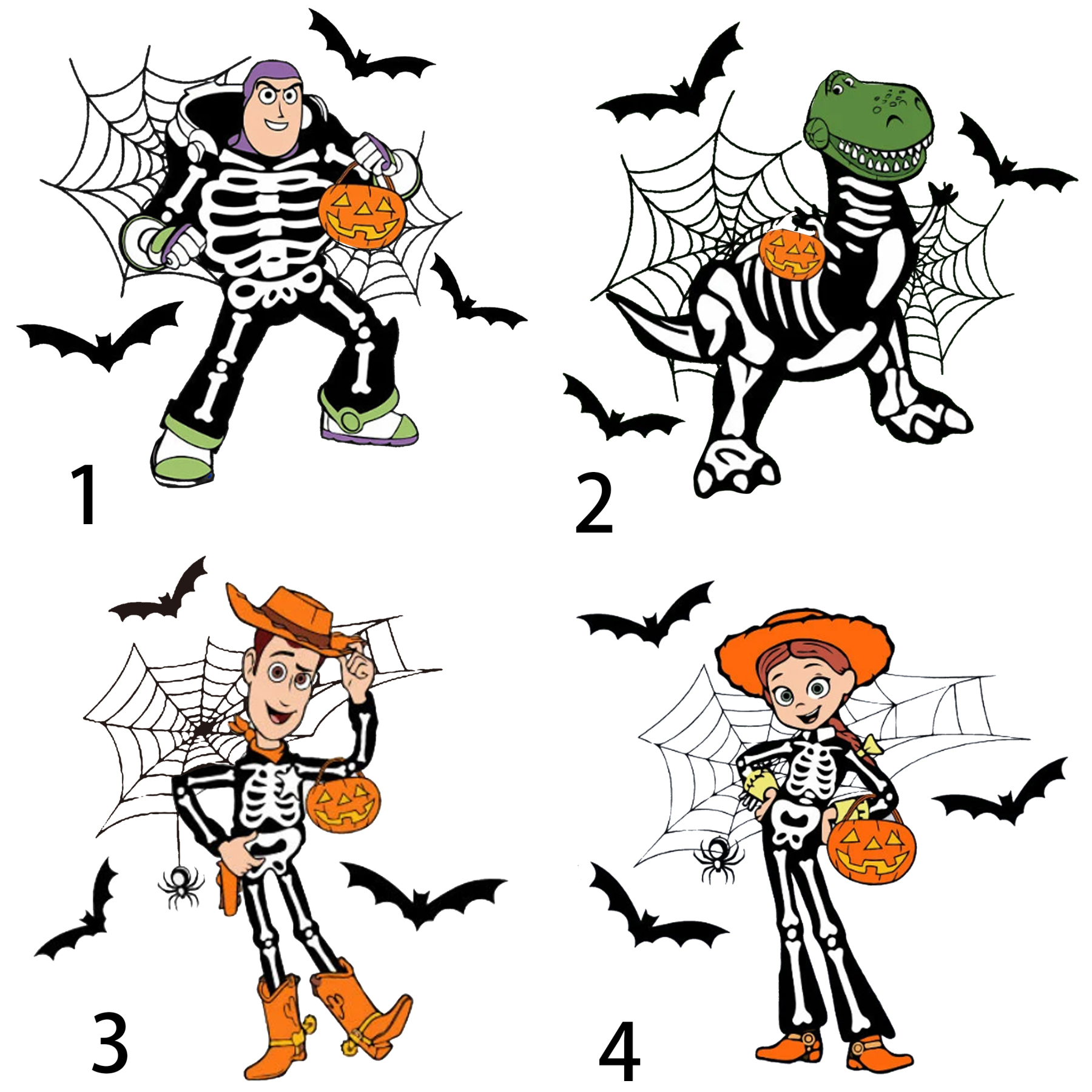 Skeleton Halloween Spooky Season Family Matching Shirts