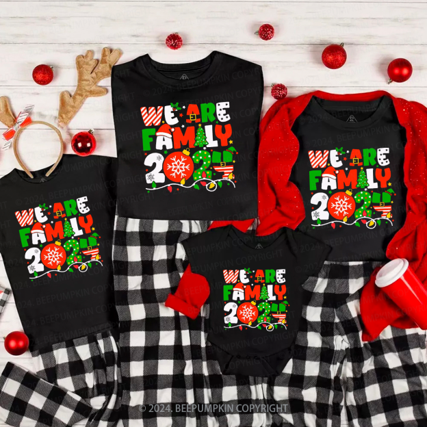 We Are Family Christmas Family Matching T-Shirts