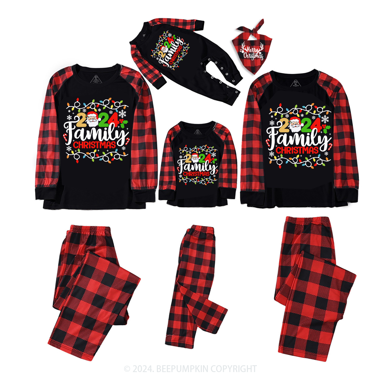 2024 Christmas Family Matching Pajama Set Beepumpkin