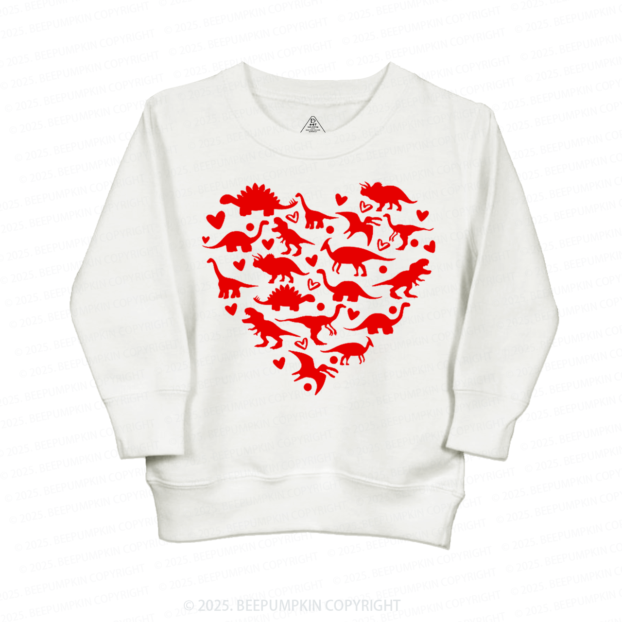 Dinosaur Valentine's Day Kid's Sweatshirt