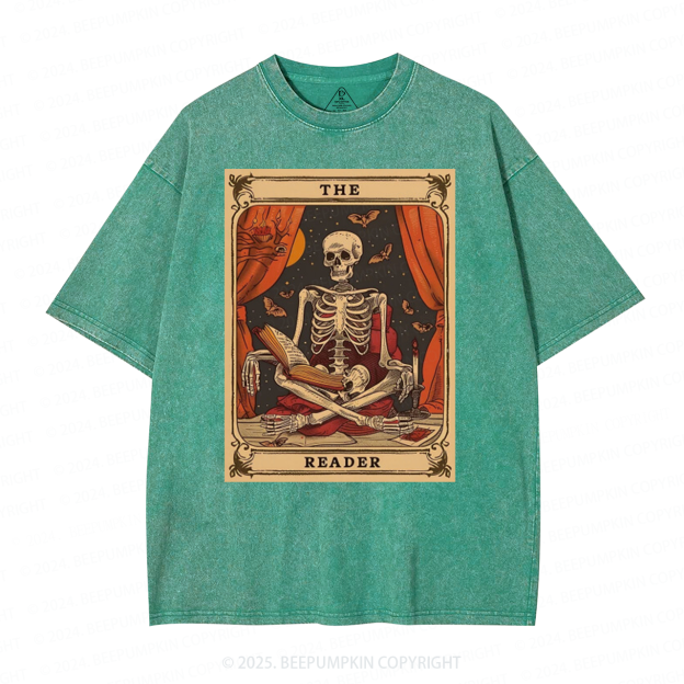 Personalized The Reader Tarot Card Mama Washed T-Shirts