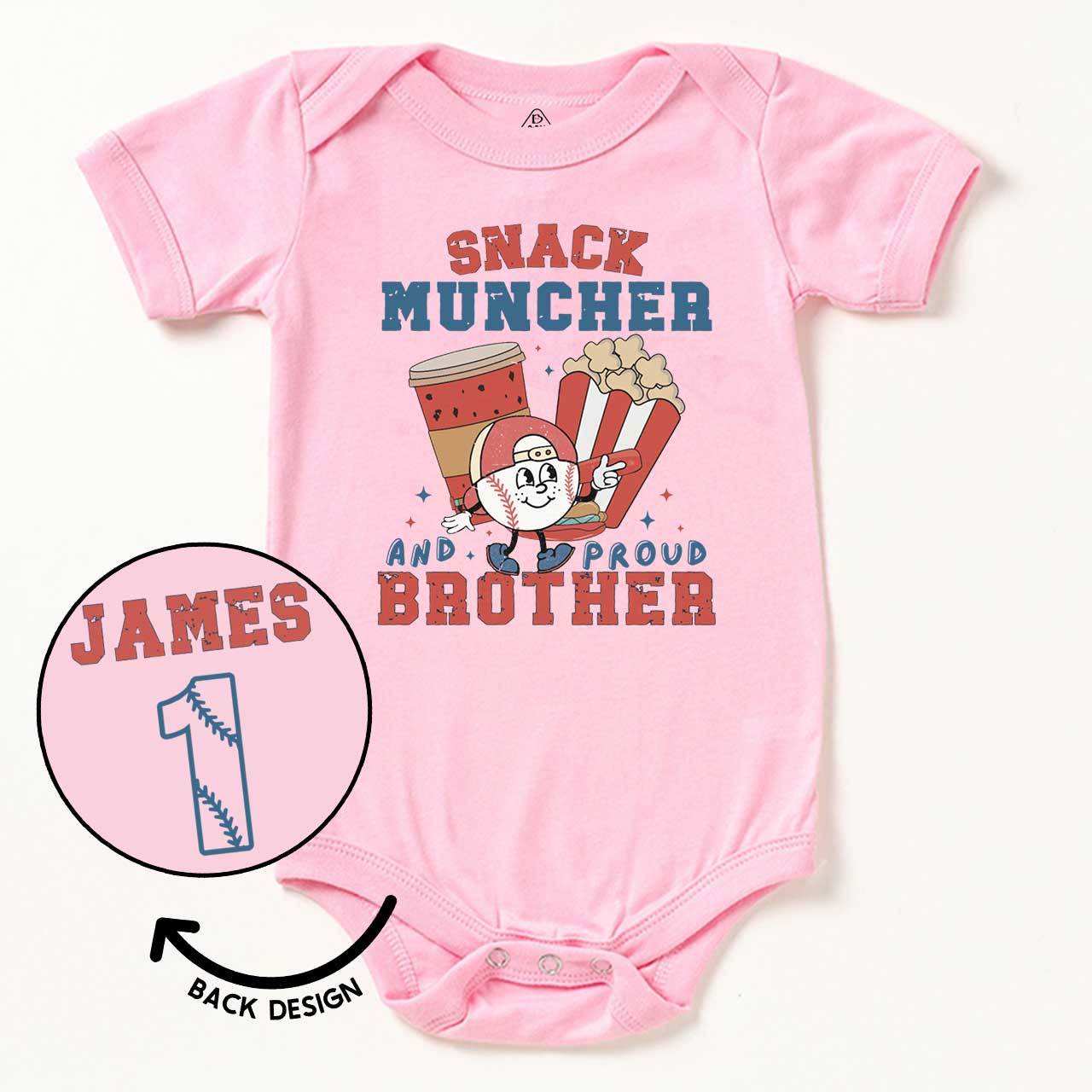 Personalized Snack Muncher Baseball Bodysuit Beepumpkin