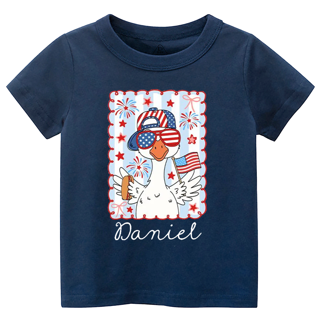 Personalized 4th Of July Goose Toddler&Kid's Tees Beepumpkin 