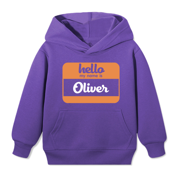 Hello My Name Is Personalized Kid's Hoodies Beepumpkin