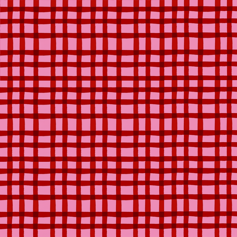 Red Wavy Weave All-Over Print Mom&Me Cuffed Pajama Sets