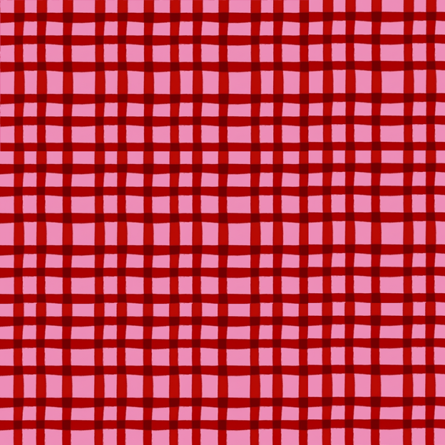 Red Wavy Weave All-Over Print Mom&Me Cuffed Pajama Sets