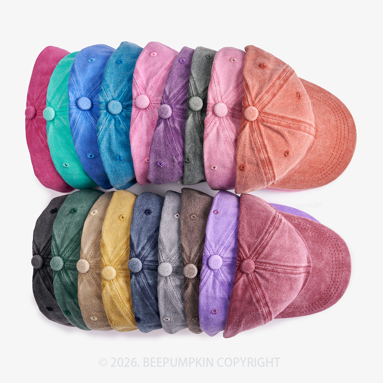 Personalized Number Embroidered Washed Baseball Cap For Kids