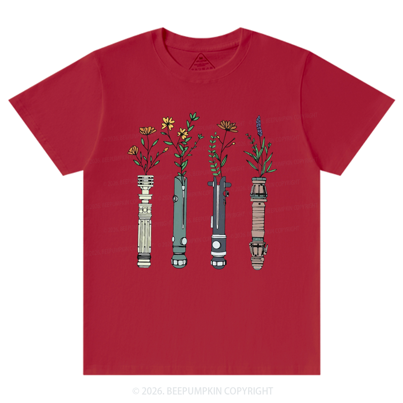Floral Lightsaber Galaxy T-Shirts