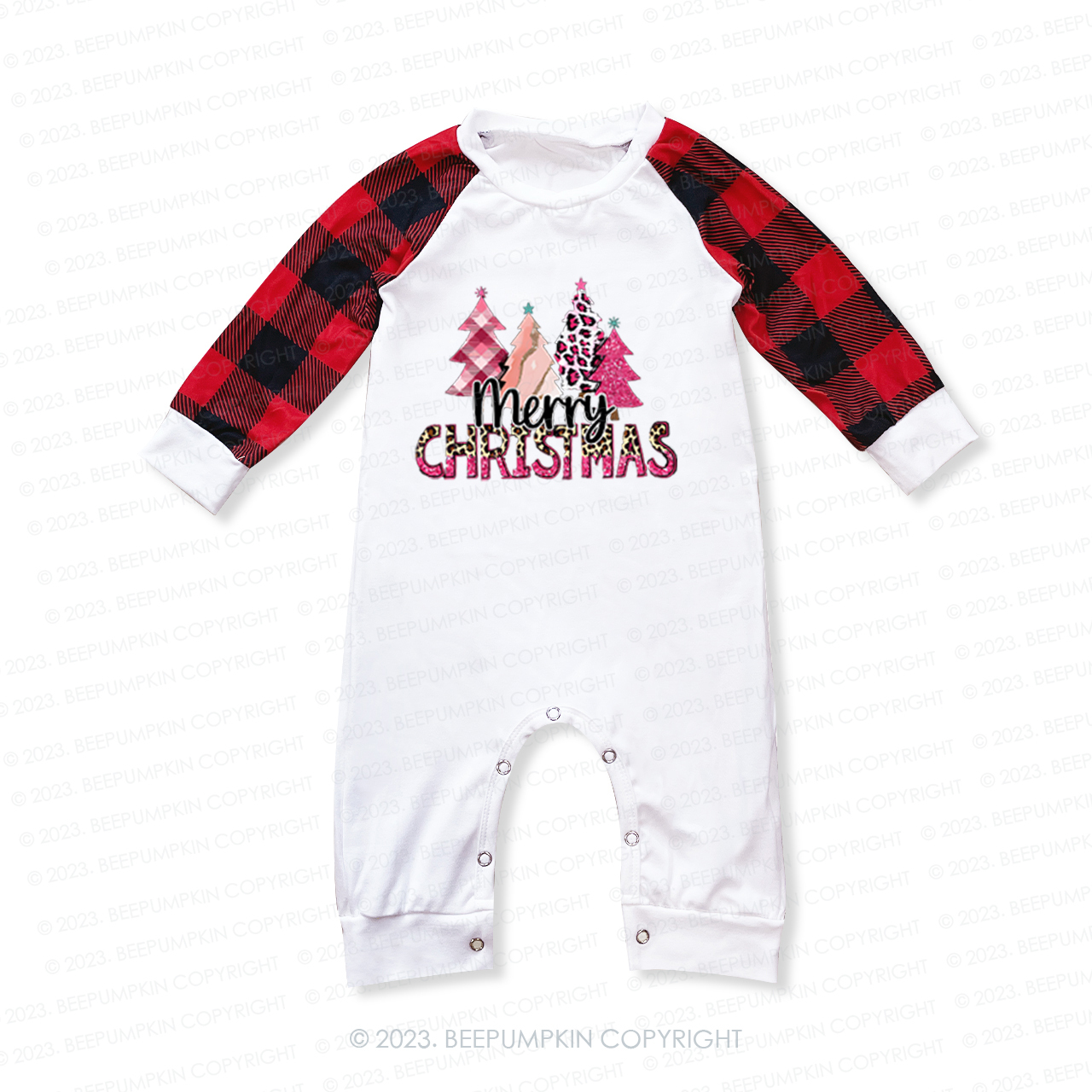 Romantic Christmas Tree Barbie Color Scheme Matching Pajamas For Family Beepumpkin