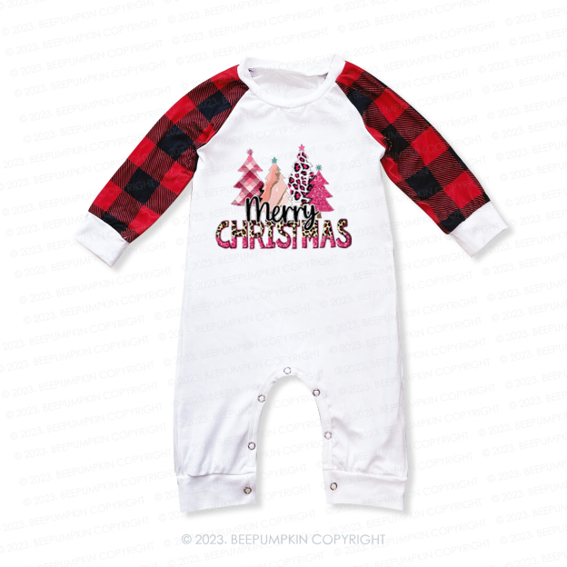 Romantic Christmas Tree Barbie Color Scheme Matching Pajamas For Family Beepumpkin