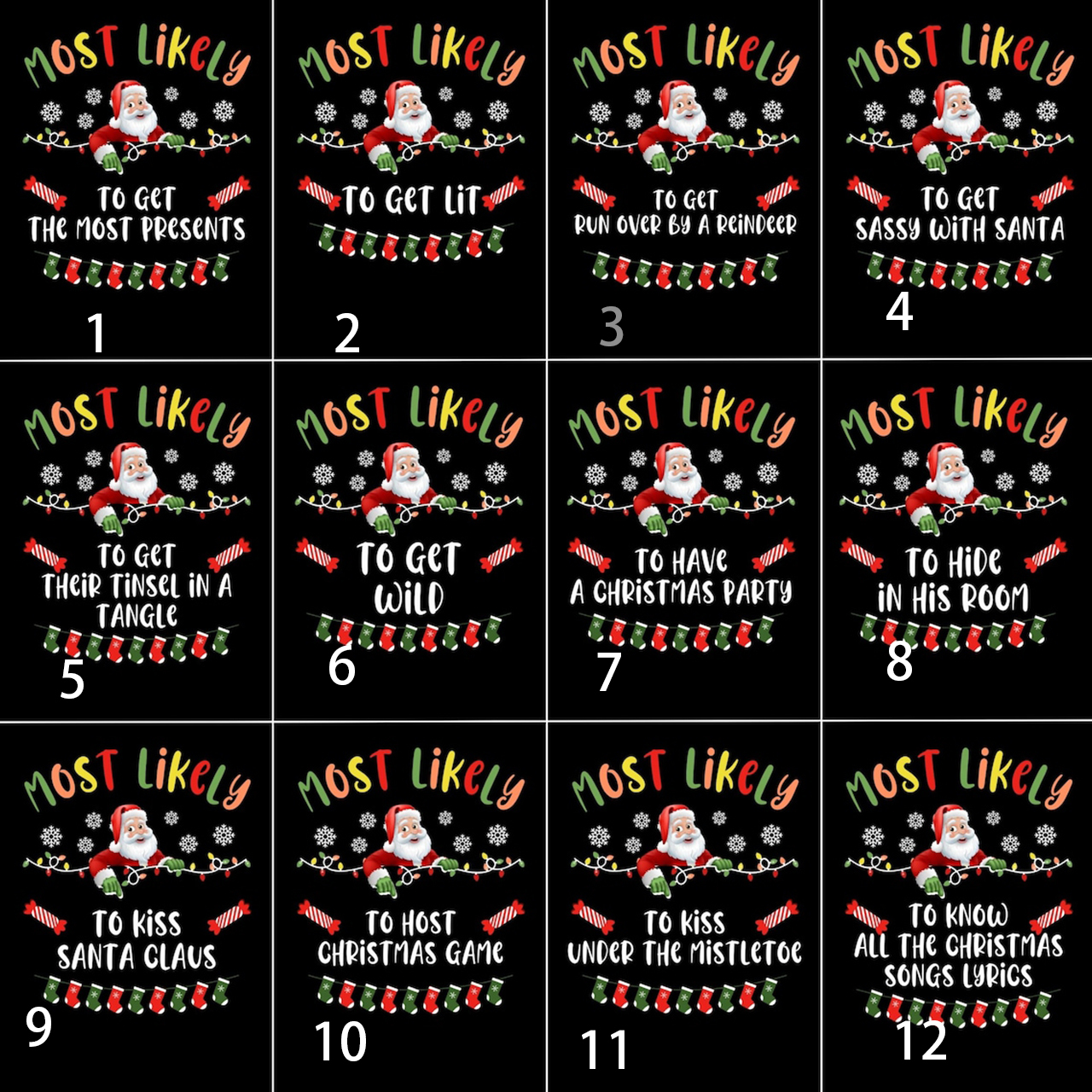 Customizable Holiday Apparel Most Likely To Family Matching Tees Beepumpkin