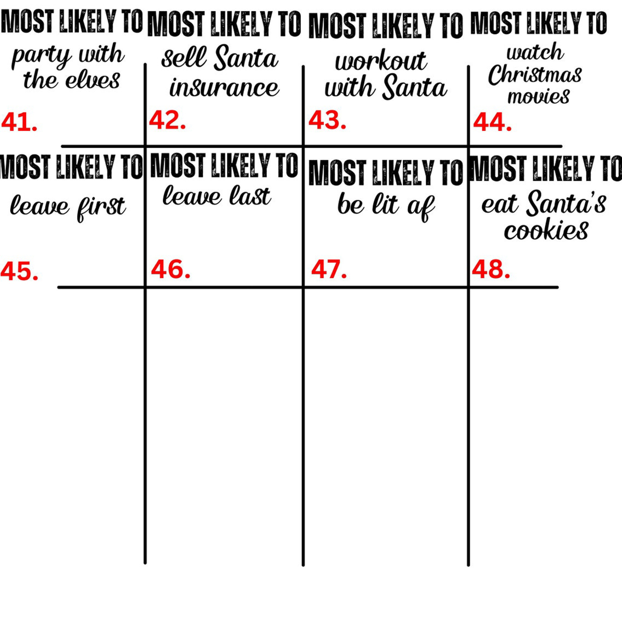 Most Likely To Do Anything Christmas Family T-Shirts Beepumpkin