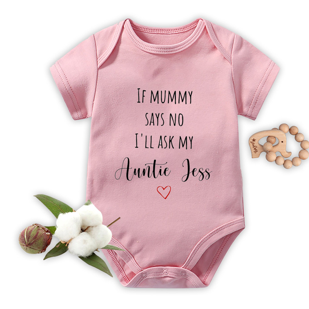 I'll Ask My Aunt Personalized Baby Bodysuit